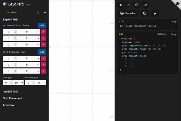 Grid Layoutit Tiny CSS Tools für Webdesigner
