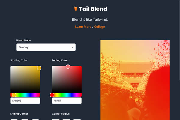 Tailblend Tiny CSS Tools für Webdesigner