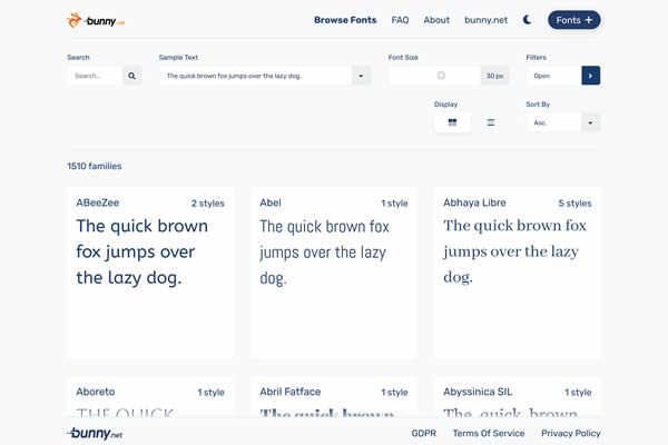 unny Fonts Tiny CSS Tools für Webdesigner