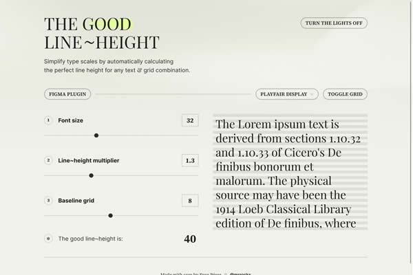 The Good Line Height Tiny CSS Tools für Webdesigner