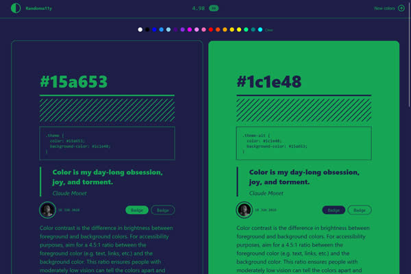 RandomA11Y Tiny CSS Tools für Webdesigner