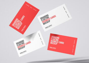 Free-Branding-Floating-Business-Cards-Mockup-300
