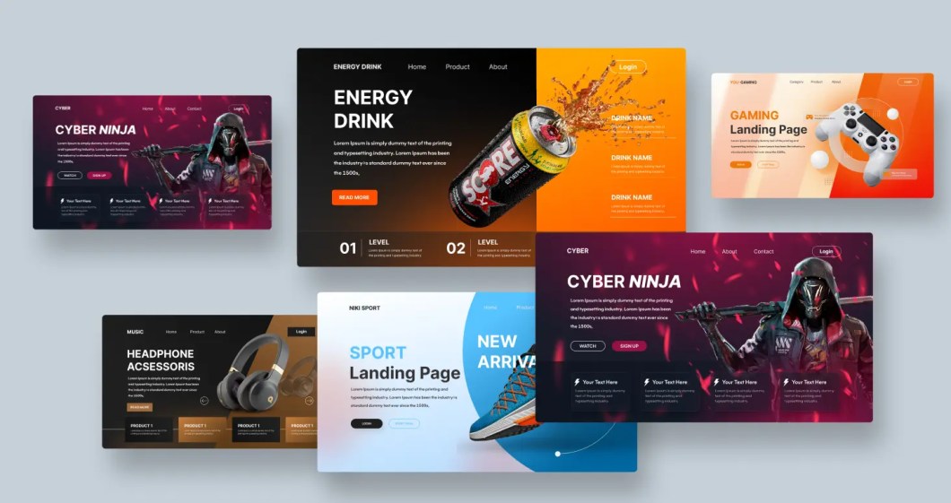 Kostenlose 5 moderne Landing-Page-Vorlagen