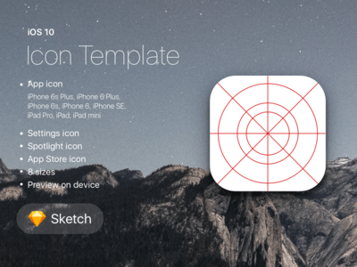 iOS 10 Icon Template for Sketch