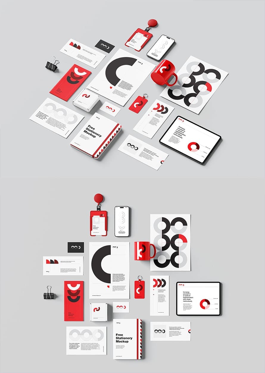 Kostenloses Briefpapier-Mockup