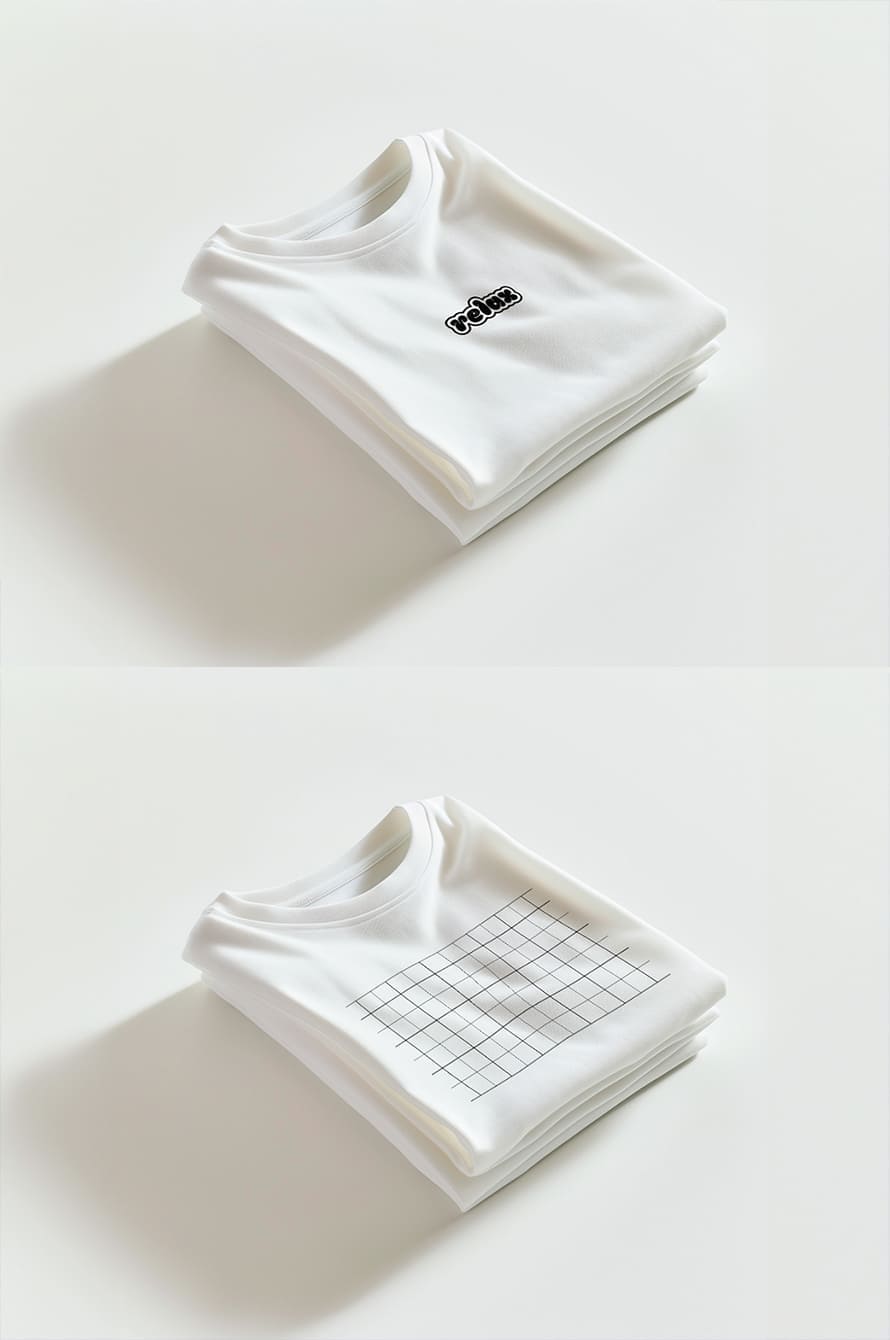 Kostenloses gefaltetes T-Shirt-Mockup