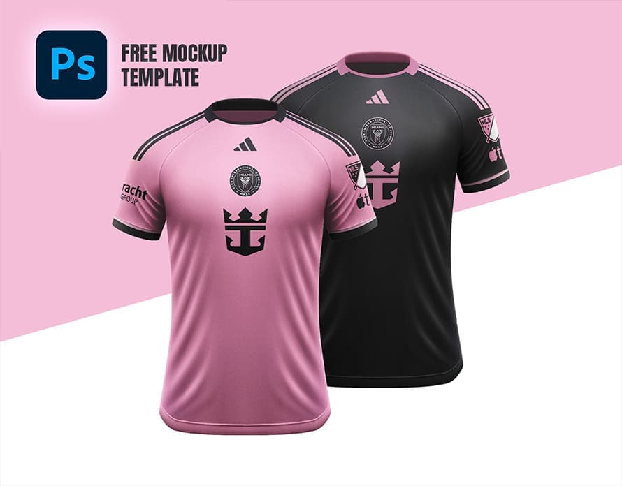 Kostenloses Mockup des Inter Miami Trikots