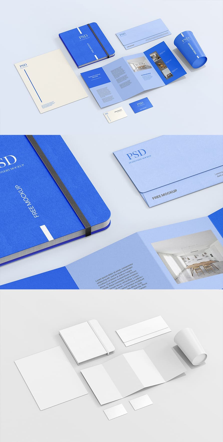 Kostenloses PSD Stationery Mockup