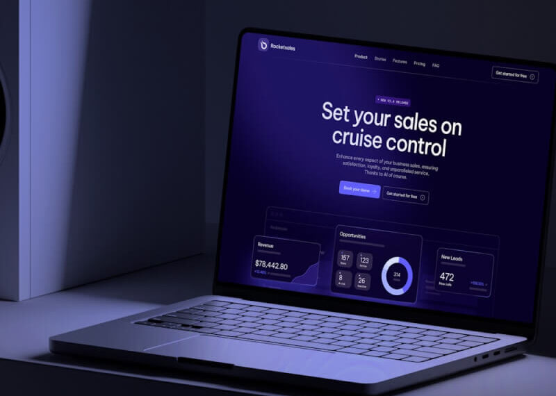 Rocketsales: Free SaaS Landing Page for Framer