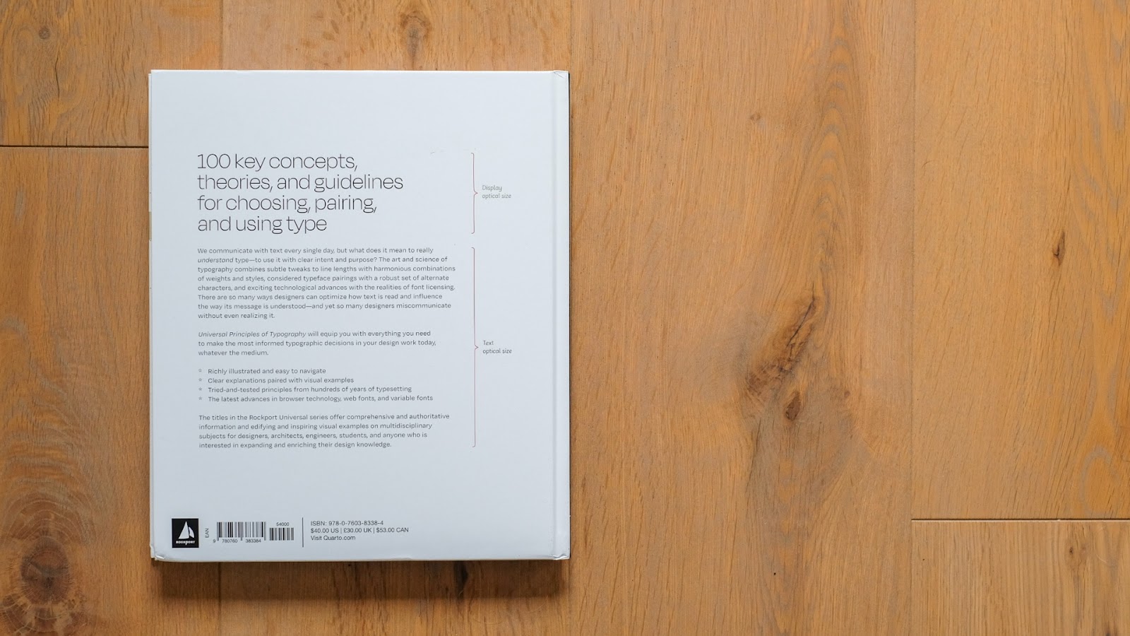 Photo of the Universal Principles of Typography book by Elliot Jay Stocks on Abduzeedo