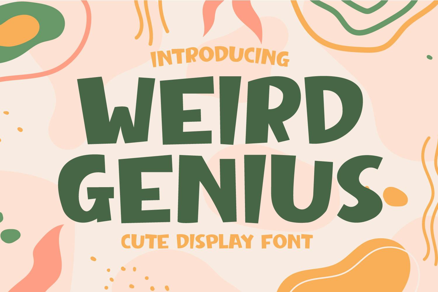 Weird Genius - Eigenwillige Display-Schriftart