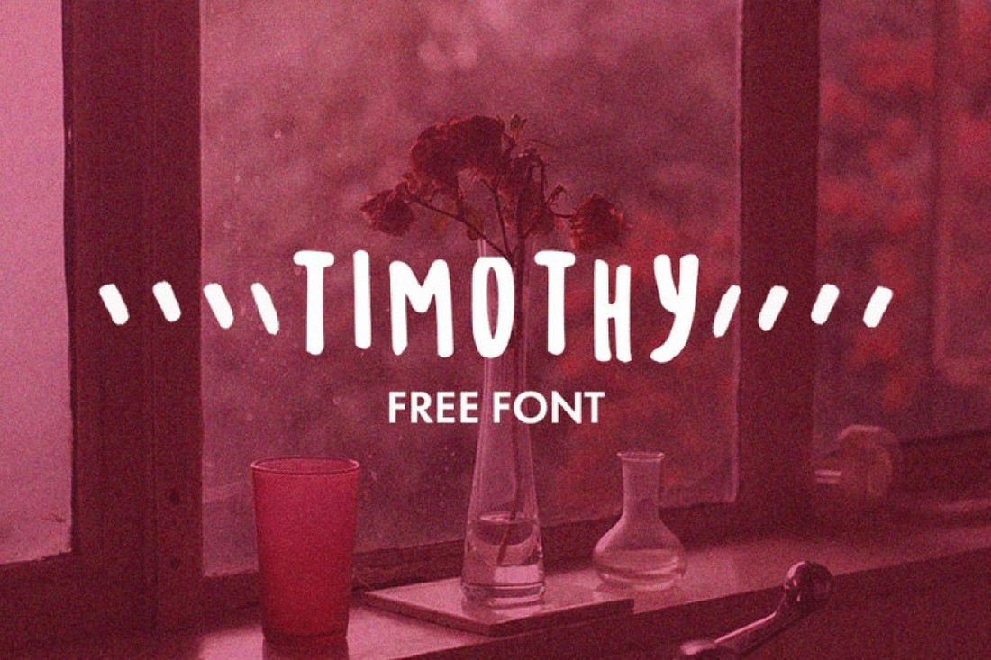 Timothy - Kostenlose eigenwillige handgezeichnete Schriftart