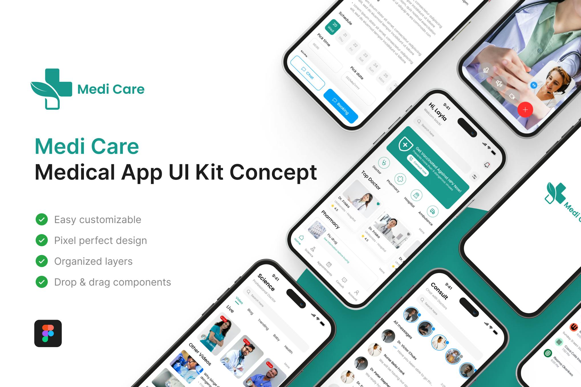 Medi Care - Medizinisches App-UI-Kit