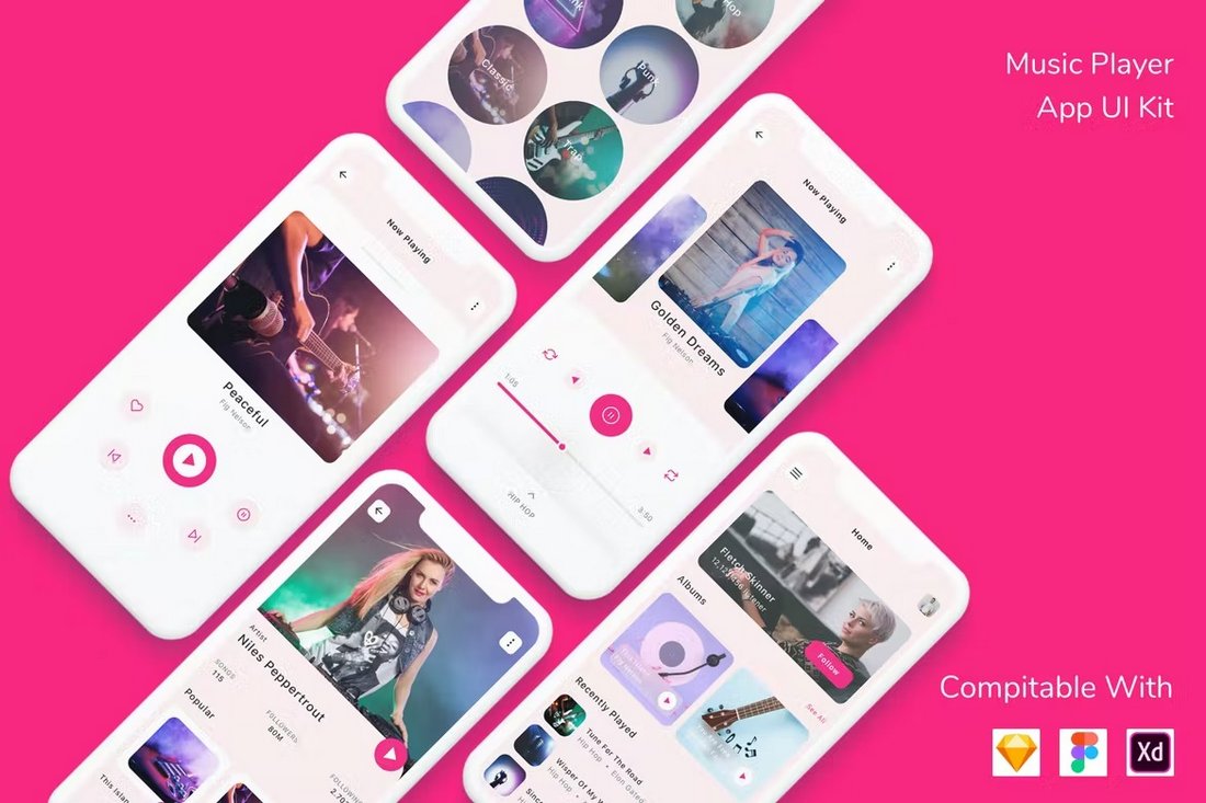 Music Player App UI Kit Templates