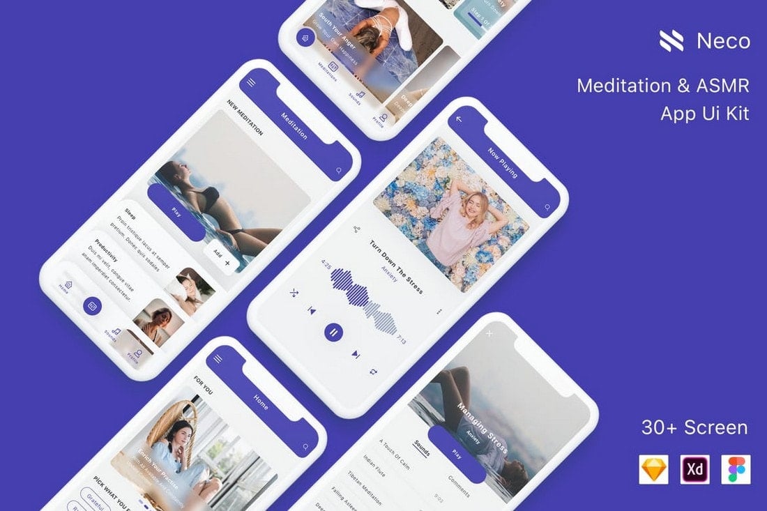 Neco - Meditations-App-UI-Kit