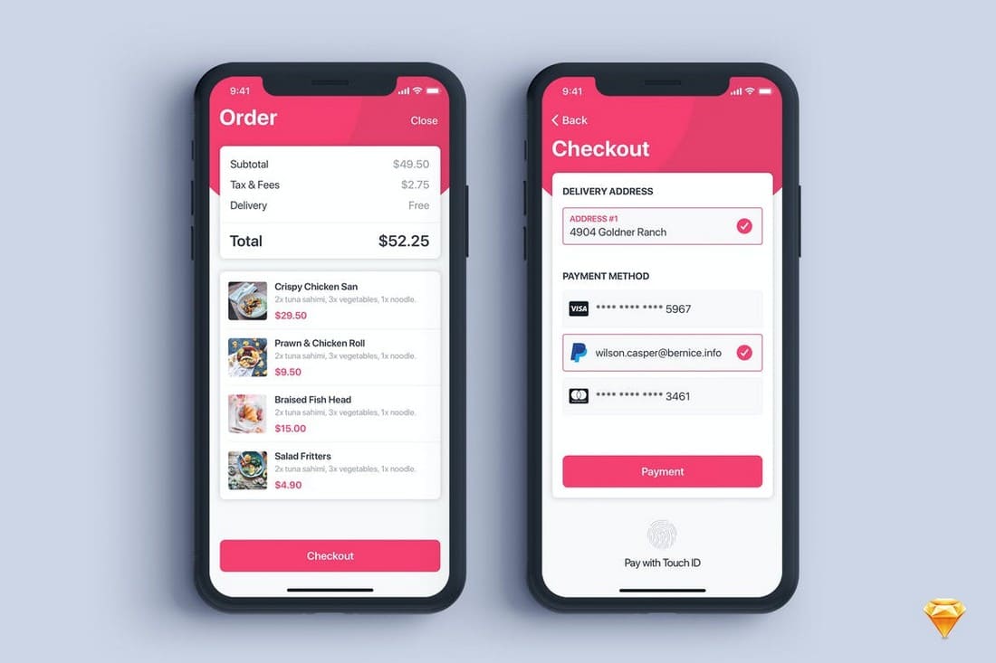 Checkout UI Konzept Designvorlage
