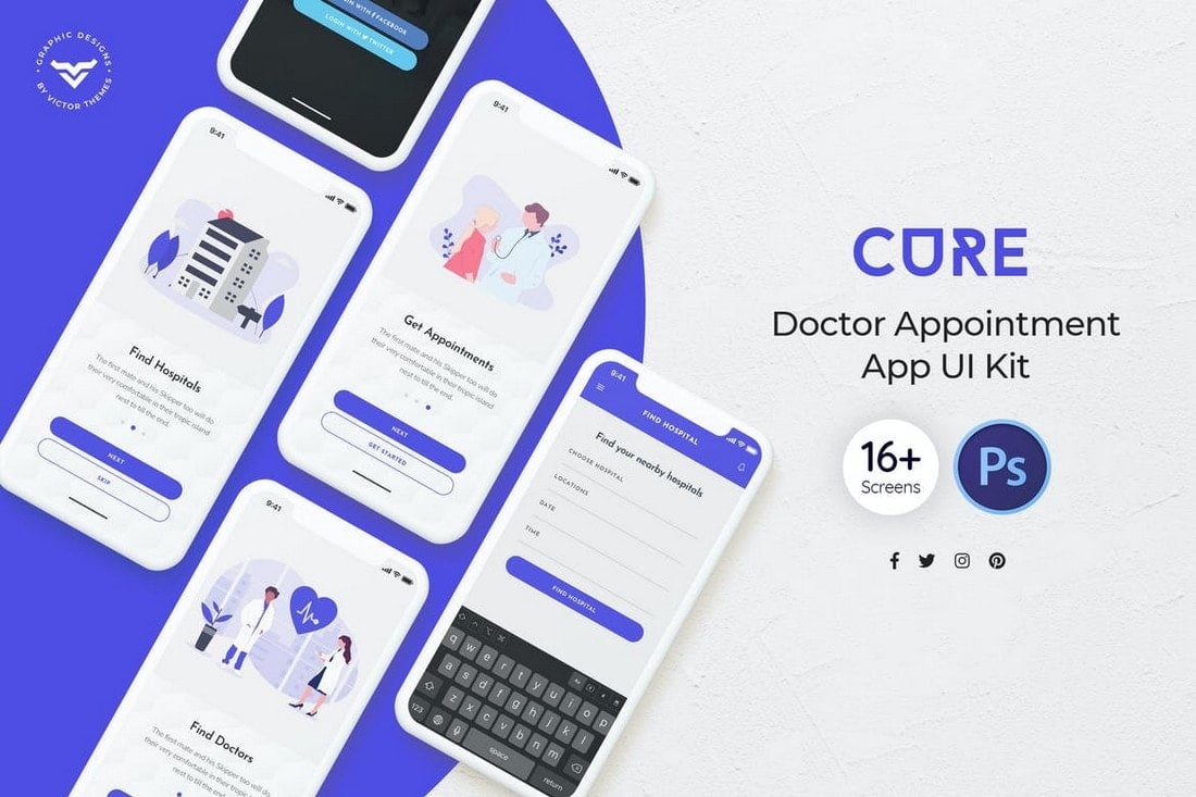 Cure - Arzttermin-App UI-Kit
