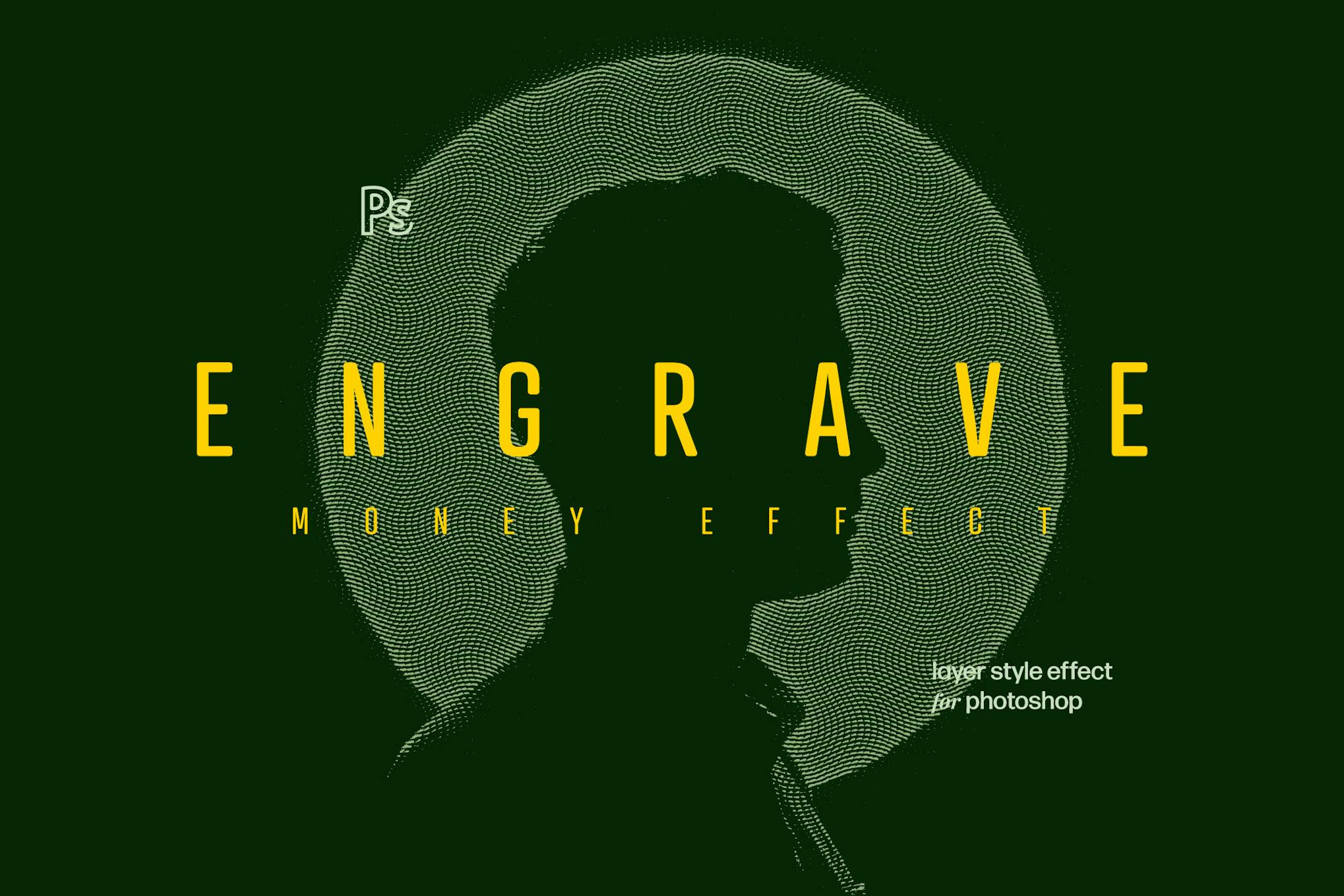 Engrave Money Shadow Photo Effect