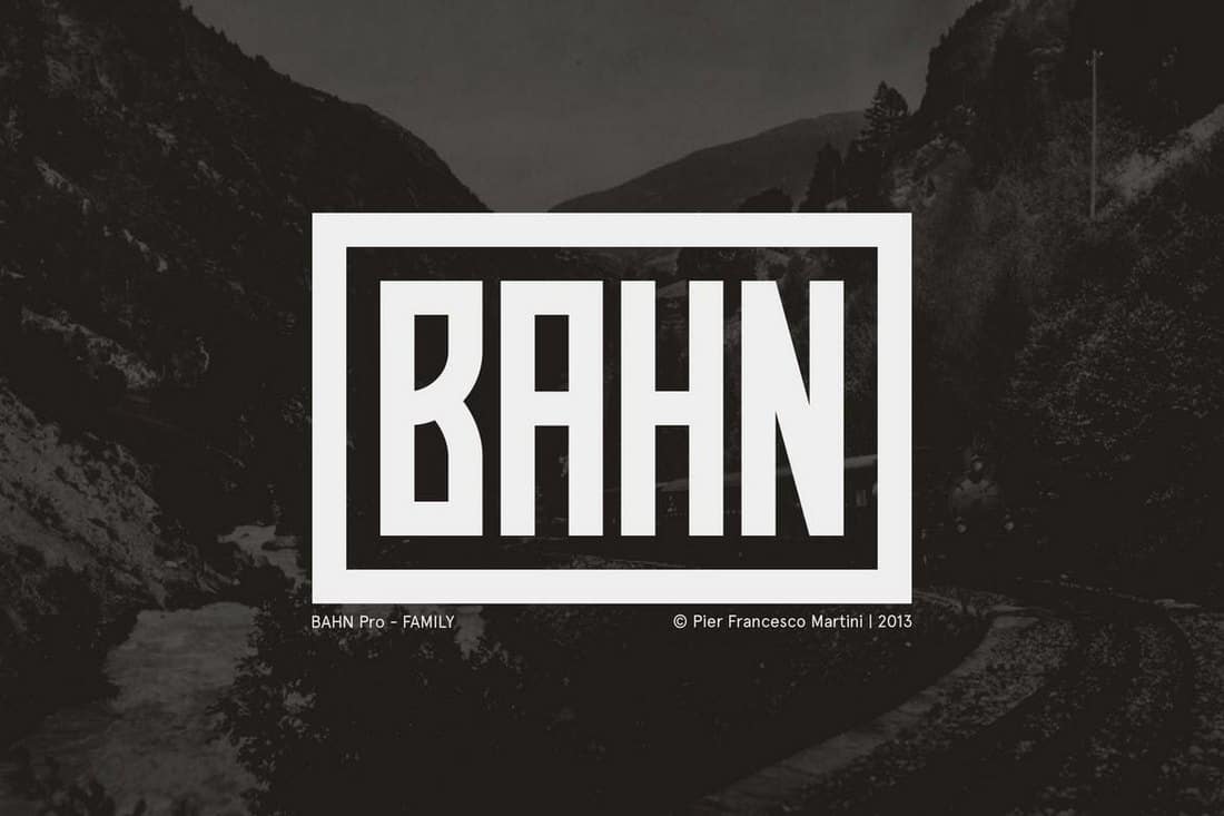 BAHN Pro - Schriftfamilie mit schmalem Font