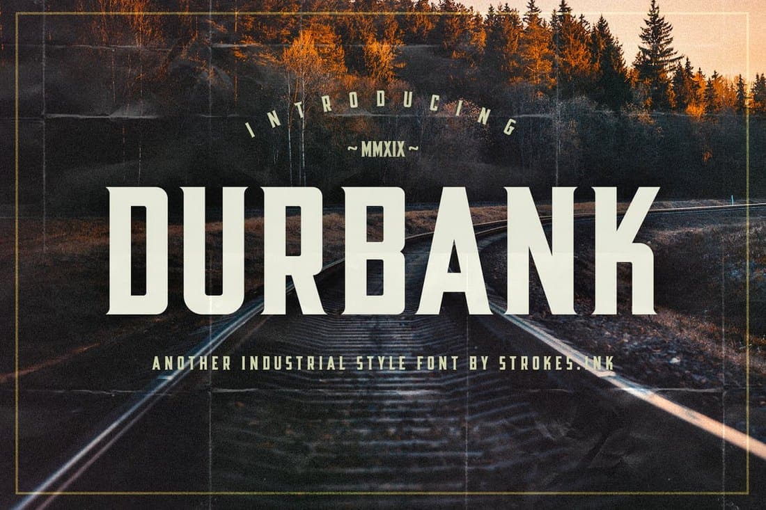 Durbank - Industrielle Schriftart