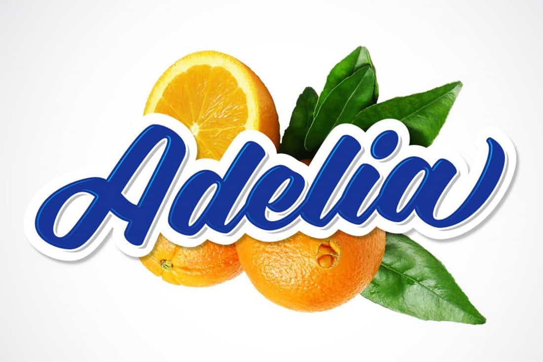 Adelia - Moderne Logo- und Beschriftungsschriftart