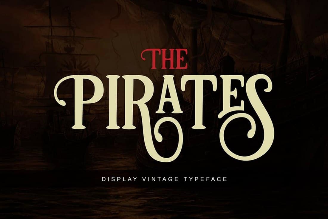 Pirates - Vintage-Display-Schriftart