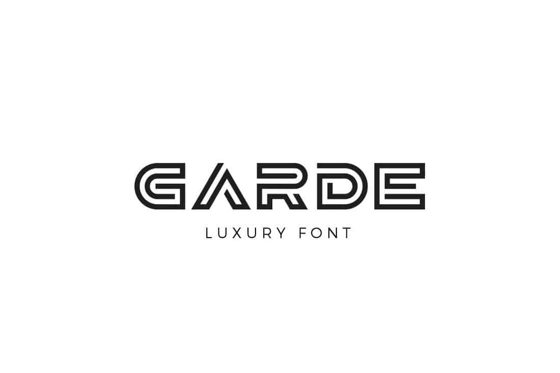 Garde - Luxus-Beschriftungsschriftart