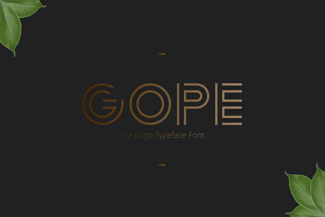 Gope - Logo- und Beschriftungsschriftart
