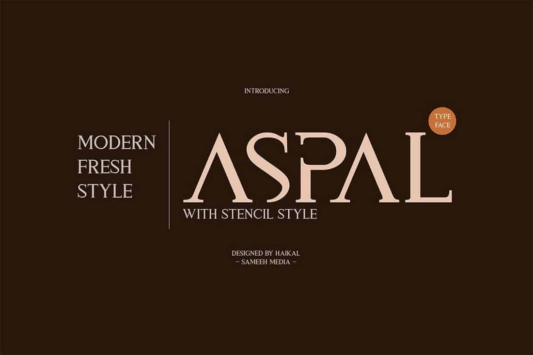 Aspal - Elegante & moderne Schriftart