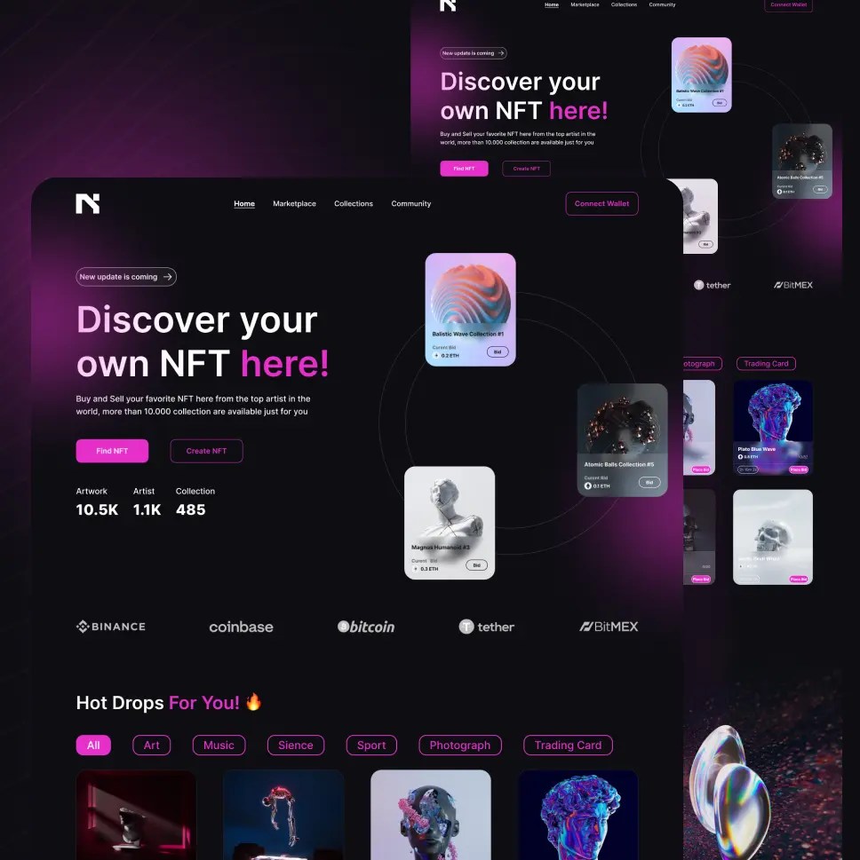 Naida Kostenlose NFT-Website-UI-Kit
