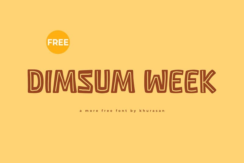 Dimsum Woche Kostenlose Schriftart