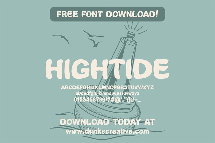 HighTide Kostenlose Schriftart