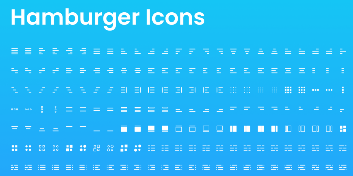 340+ Free Hamburger and Menu Icons