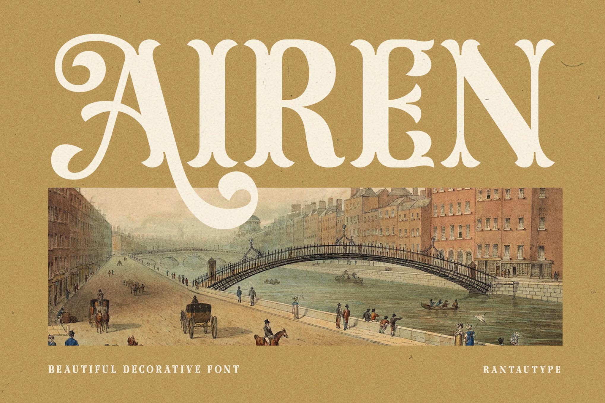 Airen - Decorative Display font