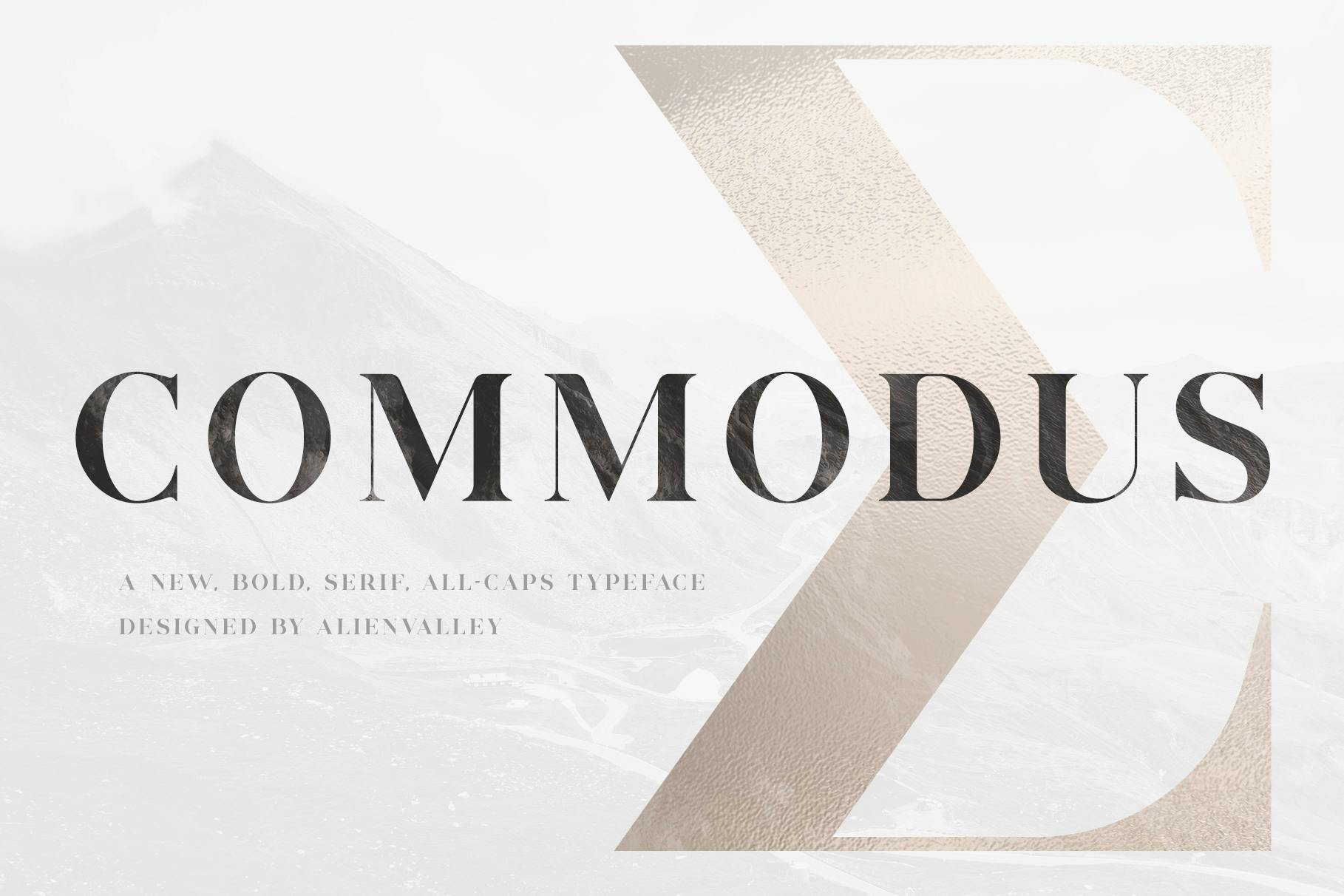 Commodus - All-Caps Serif Font