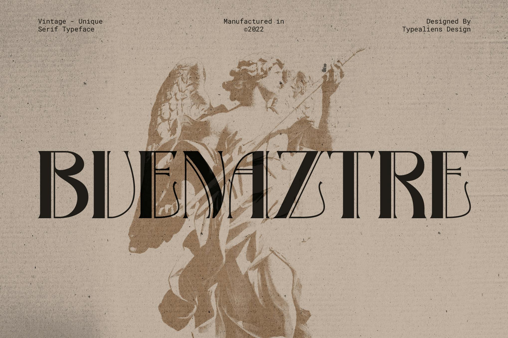 Bvenaztre - Vintage Greek Font