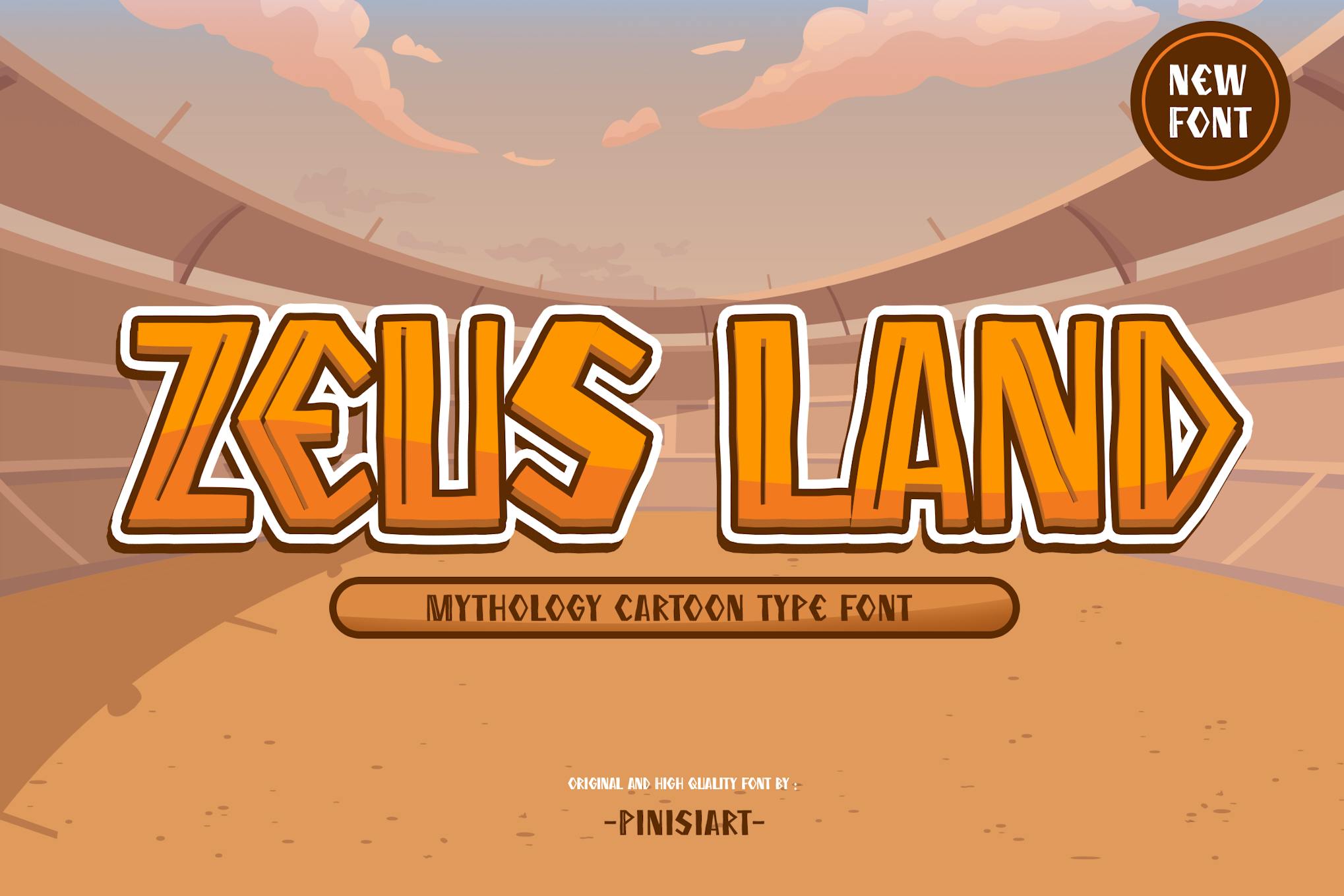 Zeus Land - Greek-Style Gaming Font