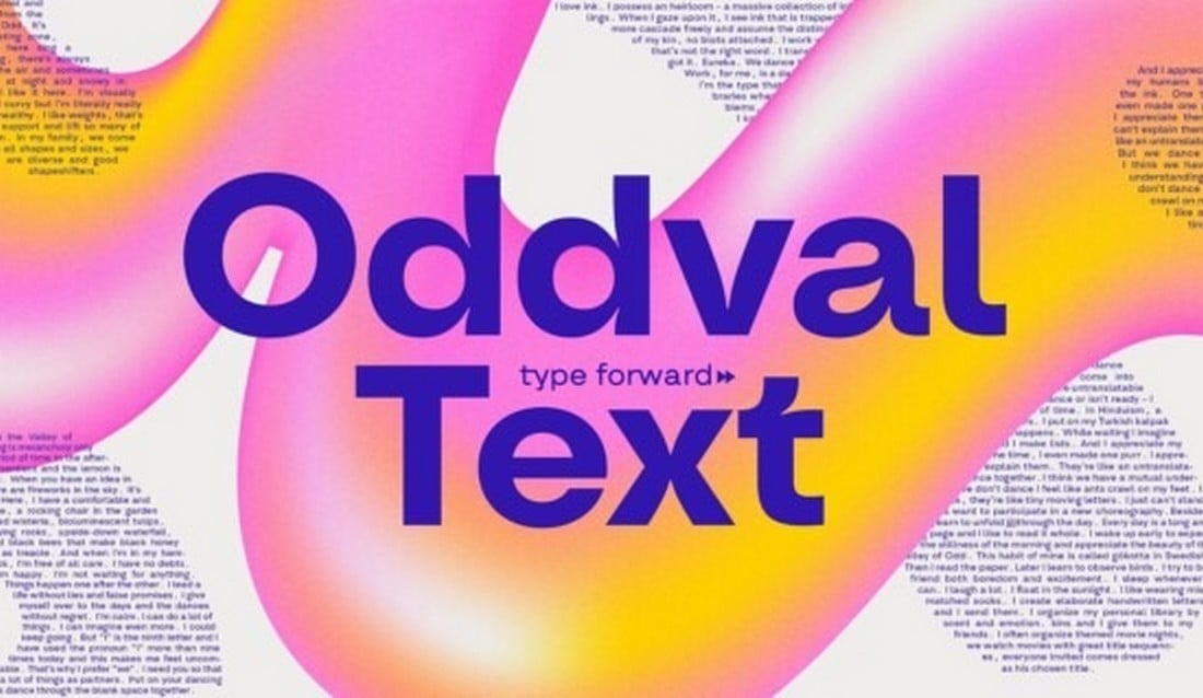 Oddval Text - Kostenlose griechische Alphabet-Schriftart