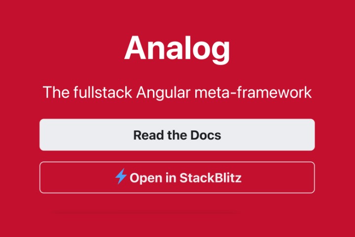 Benutzeroberfläche des AnalogJS Angular-Meta-Frameworks