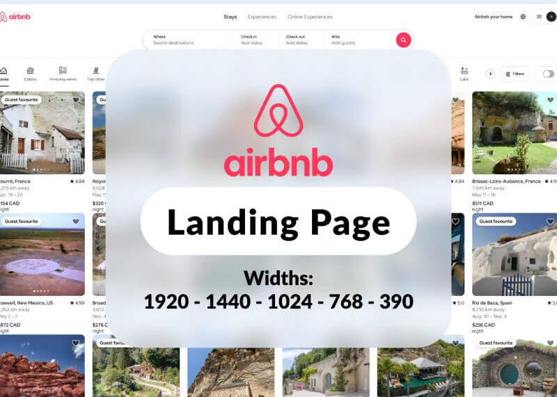 Airbnb Landing Page for Figma
