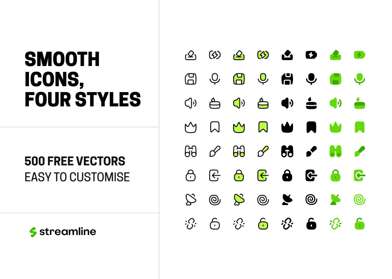 Flex icons: 500 Free Smooth Icons