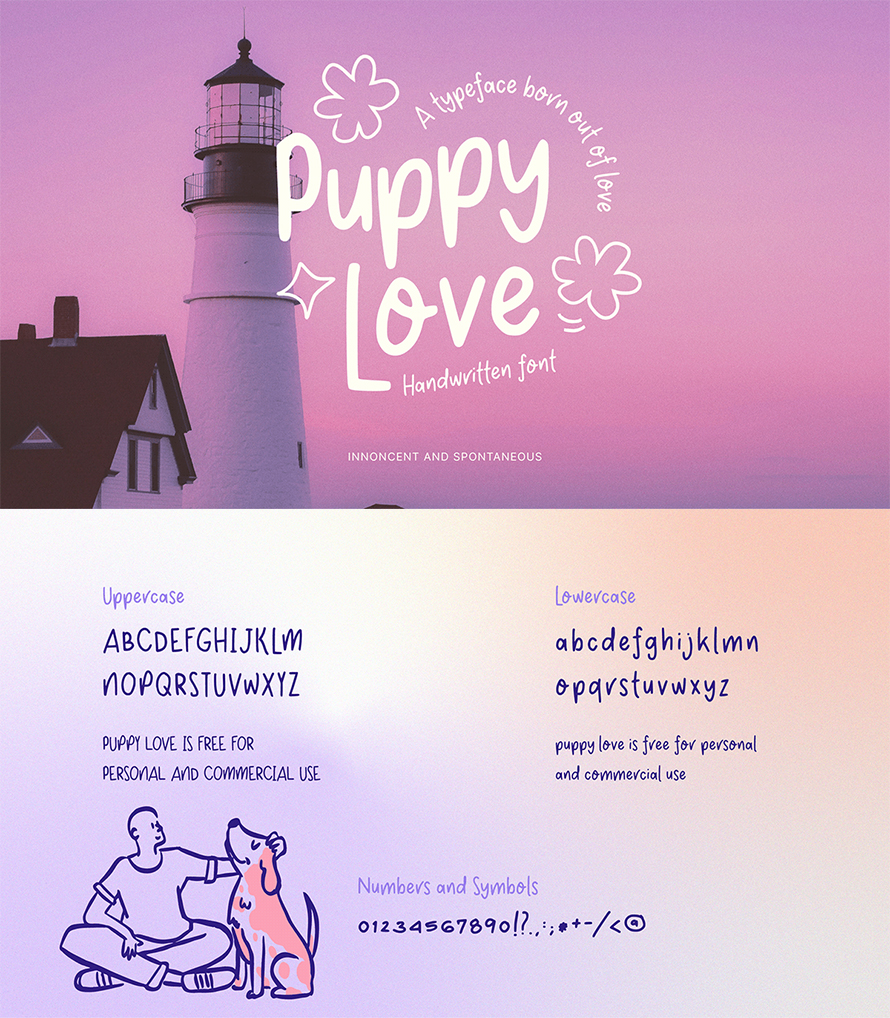 Puppy Love Kostenlose Schriftart