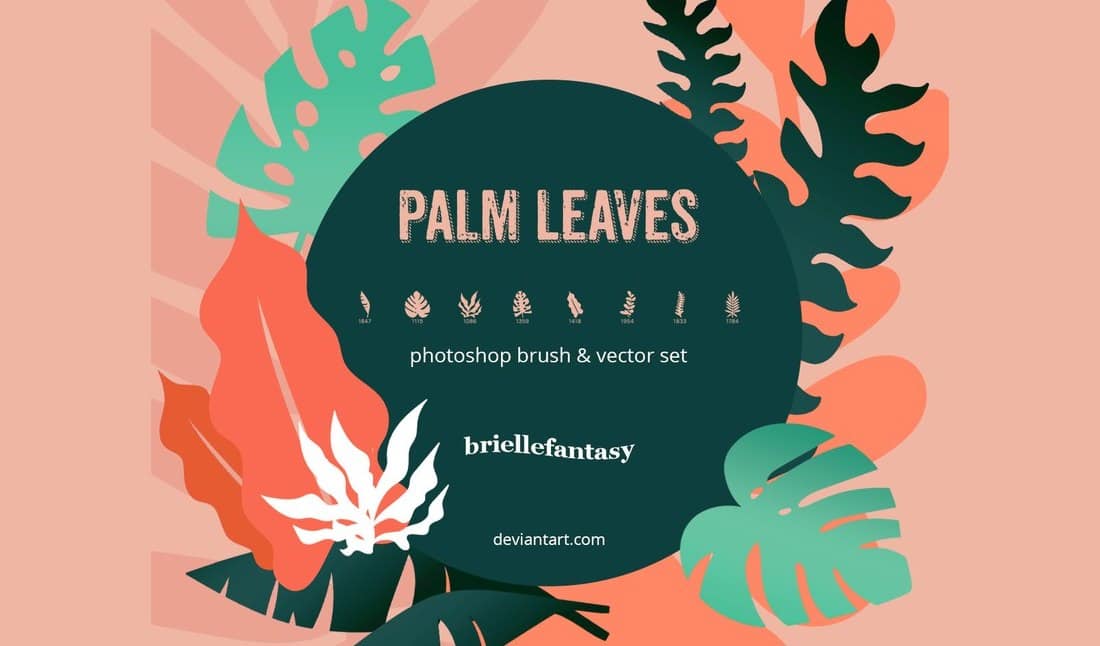 Palmblätter kostenlose Photoshop-Pinsel