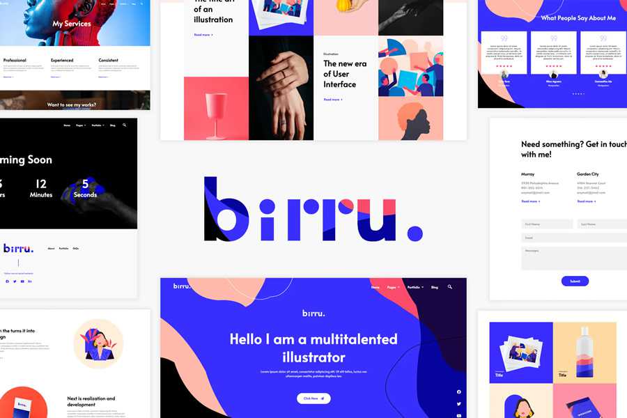 Birru Simple Portfolio WordPress-Theme