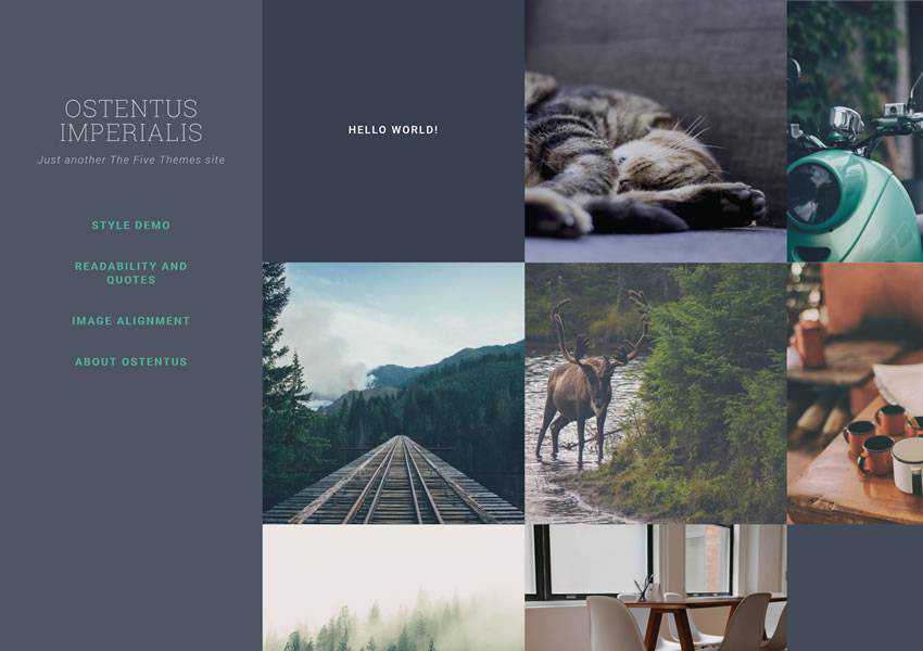 Ostentus kostenloses WordPress-Theme wp responsiv kreativ Designer Agentur Portfolio Kamera