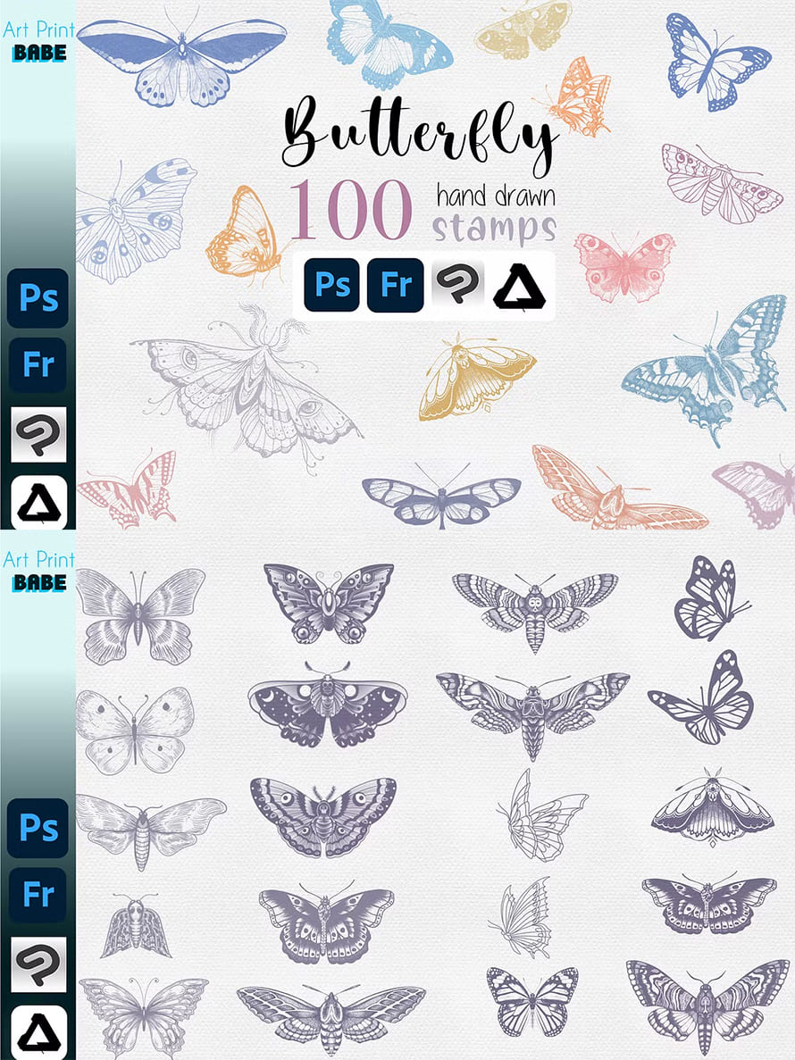 Photoshop Schmetterlings-Stempel ClipStudio