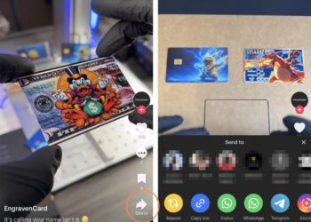 TikTok mobile app save video button interface