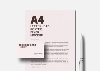 Free Minimal A4 Letterhead Mockup