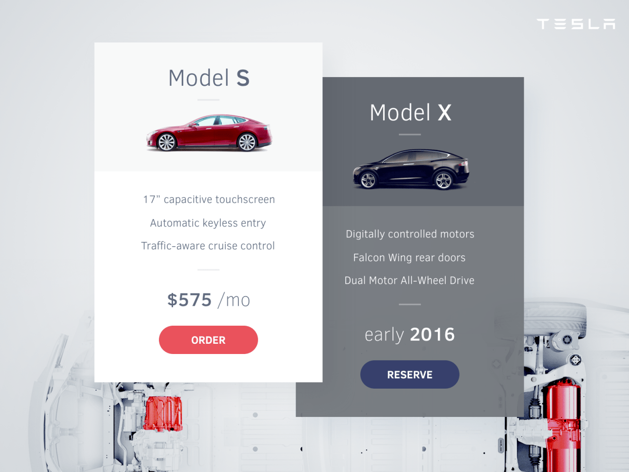 Tesla Pricing Table