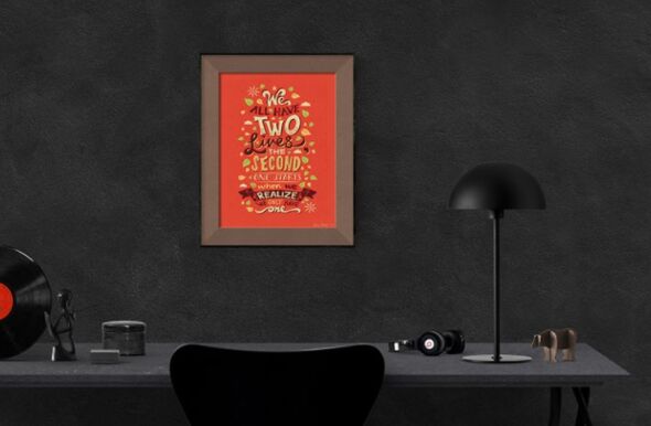 100+ Kostenlose realistische Poster- und Rahmen Mockups für Grafikdesigner